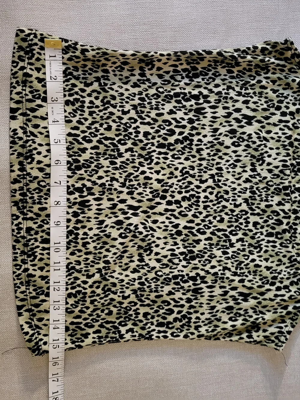 VTG Y2K 2000s Sleeveless Top Small Leopard Mockneck Grunge Edgy Animal Print